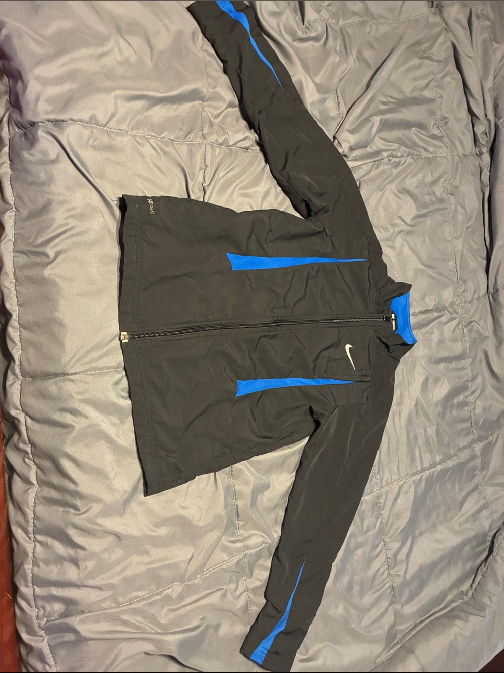 Nike Black and Blue Kids Performance Jacket